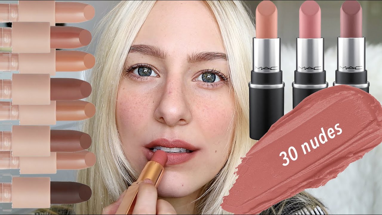 TRYING ON 30 NUDE LIPSTICKS
