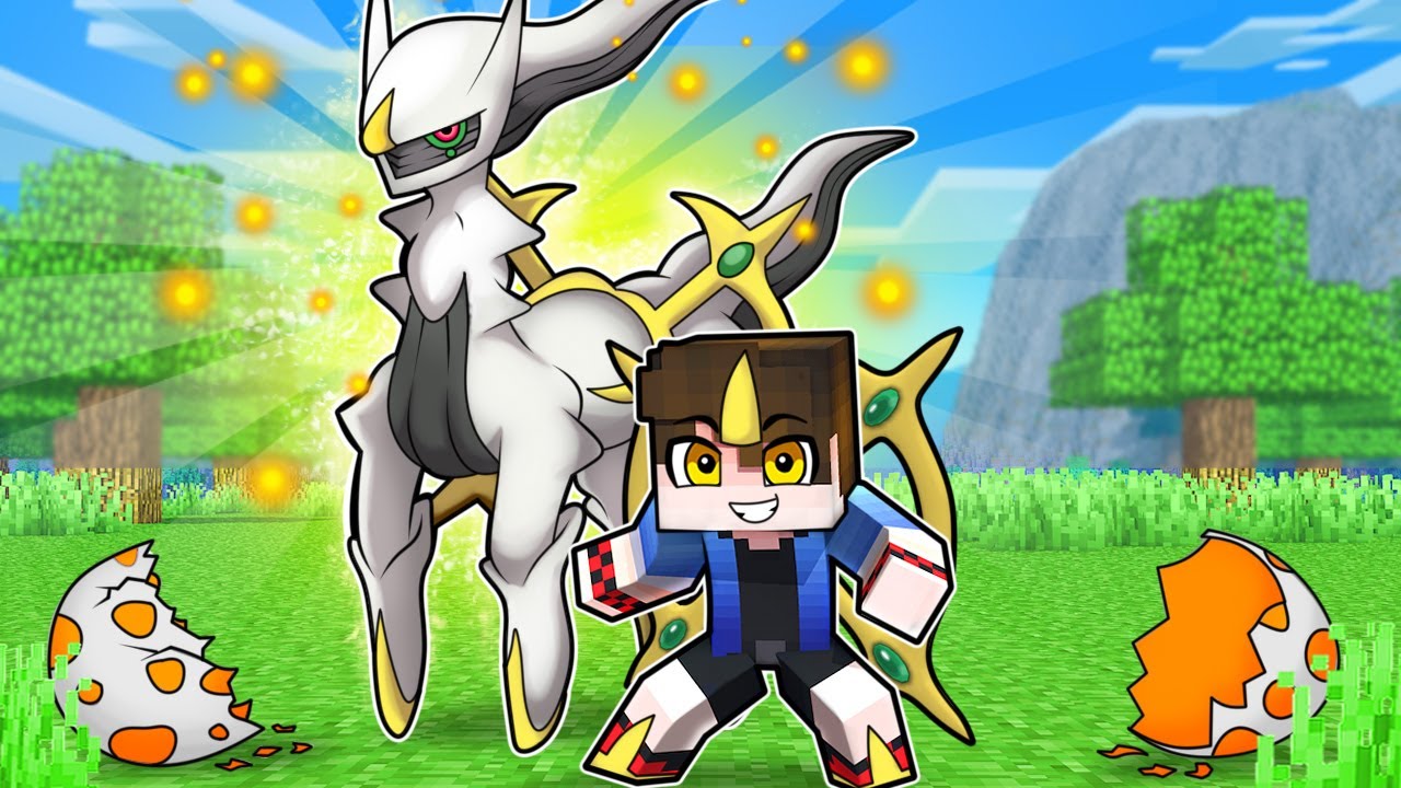 NASCI como ARCEUS no POKÉMON Minecraft