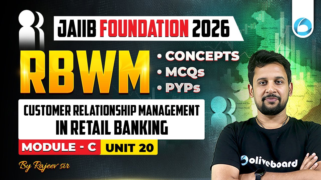 JAIIB RBWM Module C Unit 20 | Customer Relationship Management in Retail Banking | JAIIB Foundation