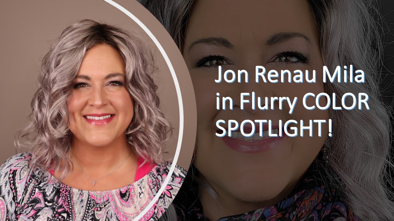 Jon Renau Mila in FLURRY | COLOR SPOTLIGHT | Fun grayish purple fashion color on a curly wig!