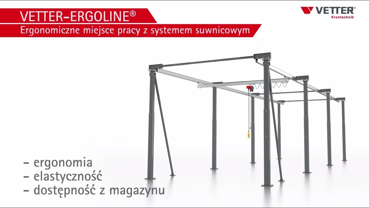 VETTER Krantechnik - Lekko przesuwny system suwnicowy ErgoLine&reg;