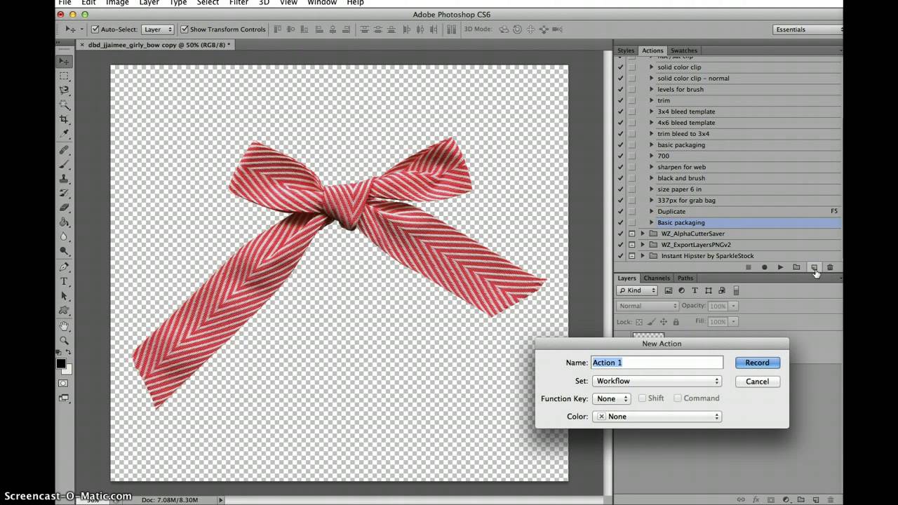 Trim an element in Photoshop