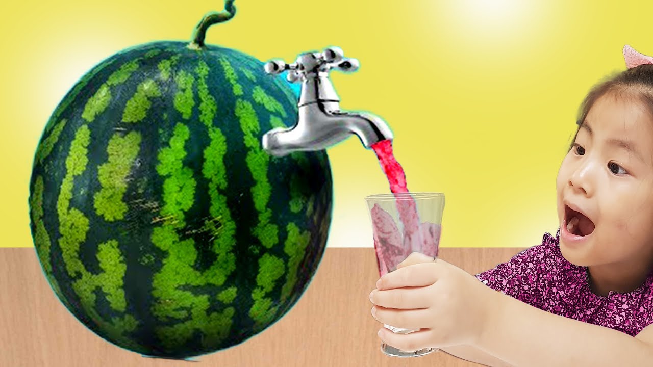 수박주스를 직접 만들면 맛있을까요?!! 서은이의 수박 쥬스 만들기 수박 슬라임 만들기 Making Juice of Real Watermelon Slime