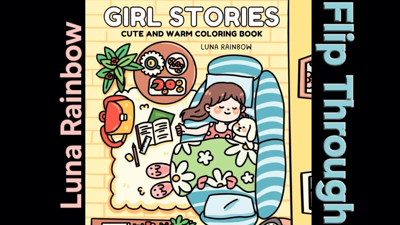 Girl Stories Coloring Book for Adults by Luna Rainbow Flip Through