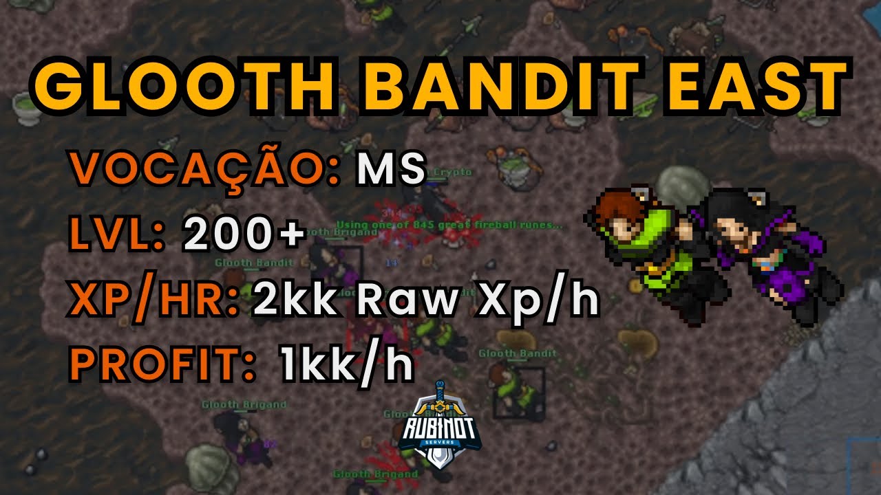 Rubinot - MS 200+ - Hunt Glooth Bandit East