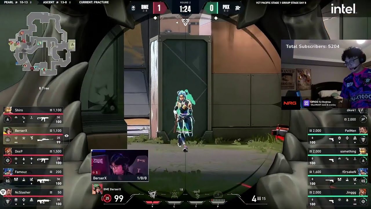 Shanks react to BME BerserX's ACE on FRACTURE against PRX