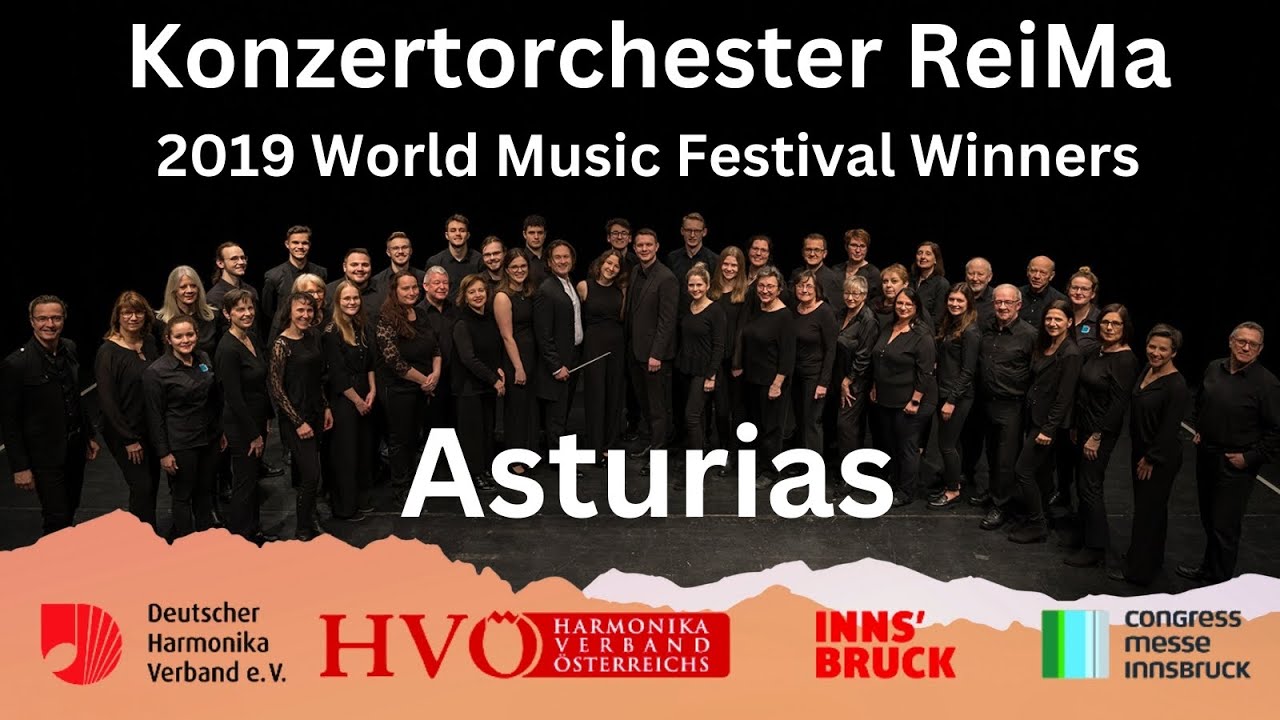Asturias - 2019 Champion Accordion Orchestra - Konzertorchester ReiMa with soloist Michael Ziegler