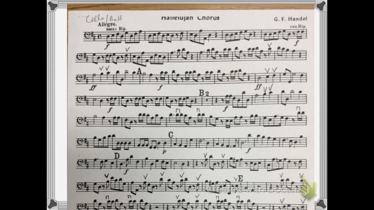 Hallelujah Chorus cello and bass