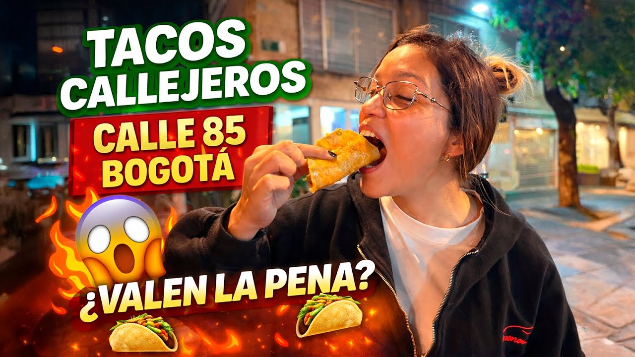 Probando tacos callejeros en Calle 85 Bogotá - ¿Valen la Pena? 🌮🤤