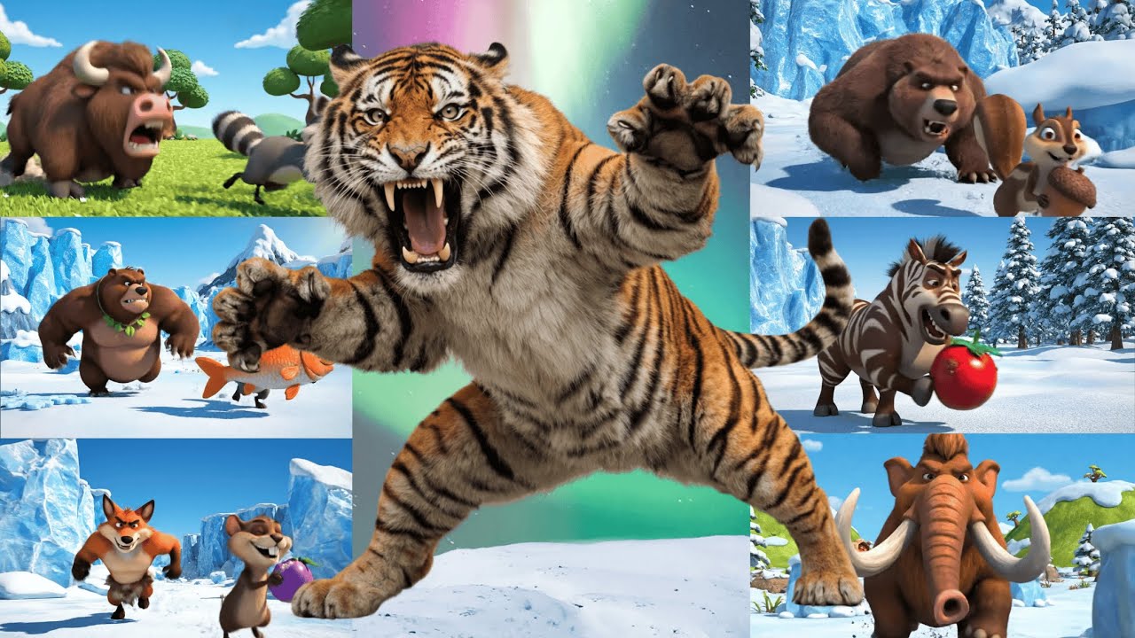 Ice Age Animals ABC Song ❄️😂  Funny Animal Chase & Alphabet Song for Kids  Jumpy Jungle TV