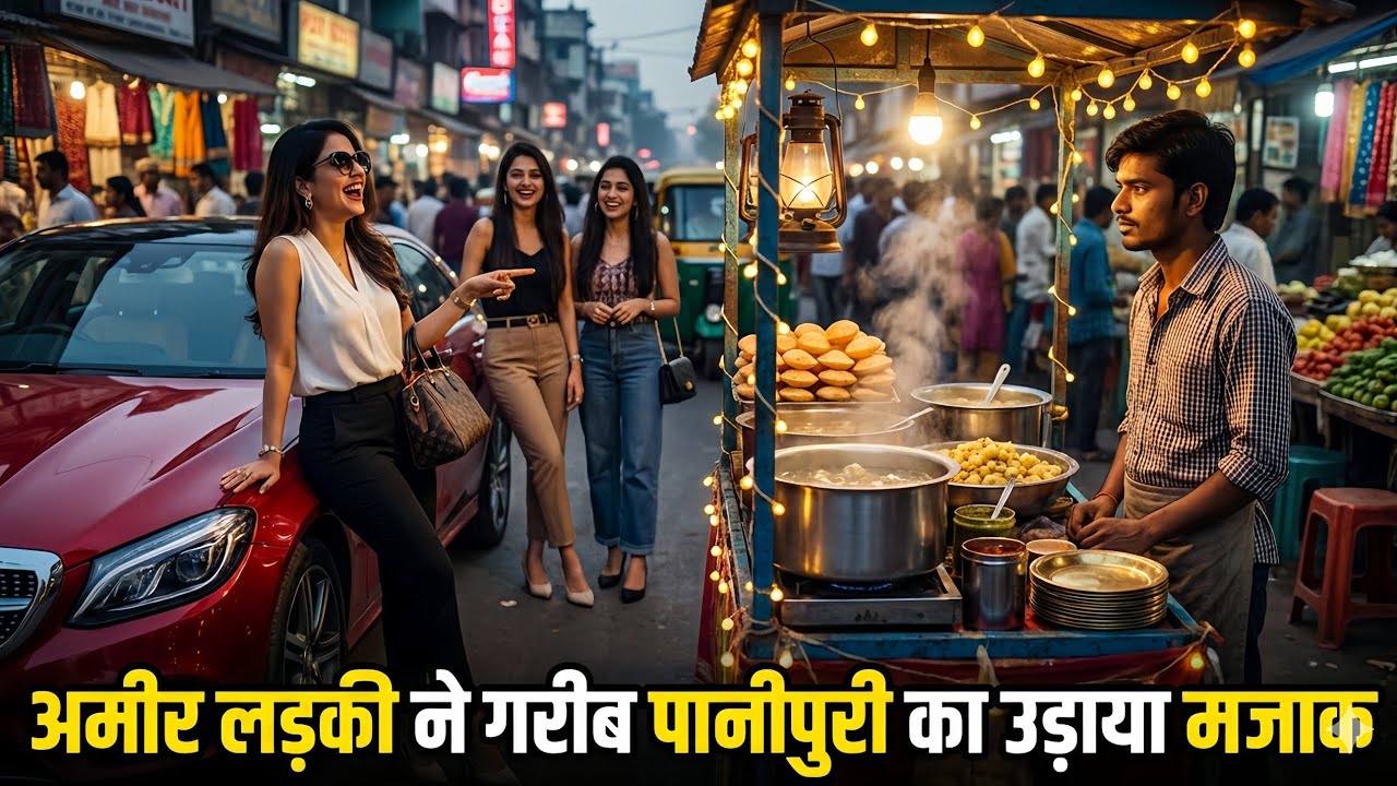 अमीर लड़की ने गरीब पानीपुरी वाले का उड़ाया मजाक 😢 | फिर जो हुआ देखकर सब दंग रह गए! 