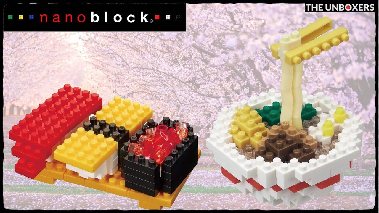Nanoblock Foods: Sushi & Ramen Building Sets