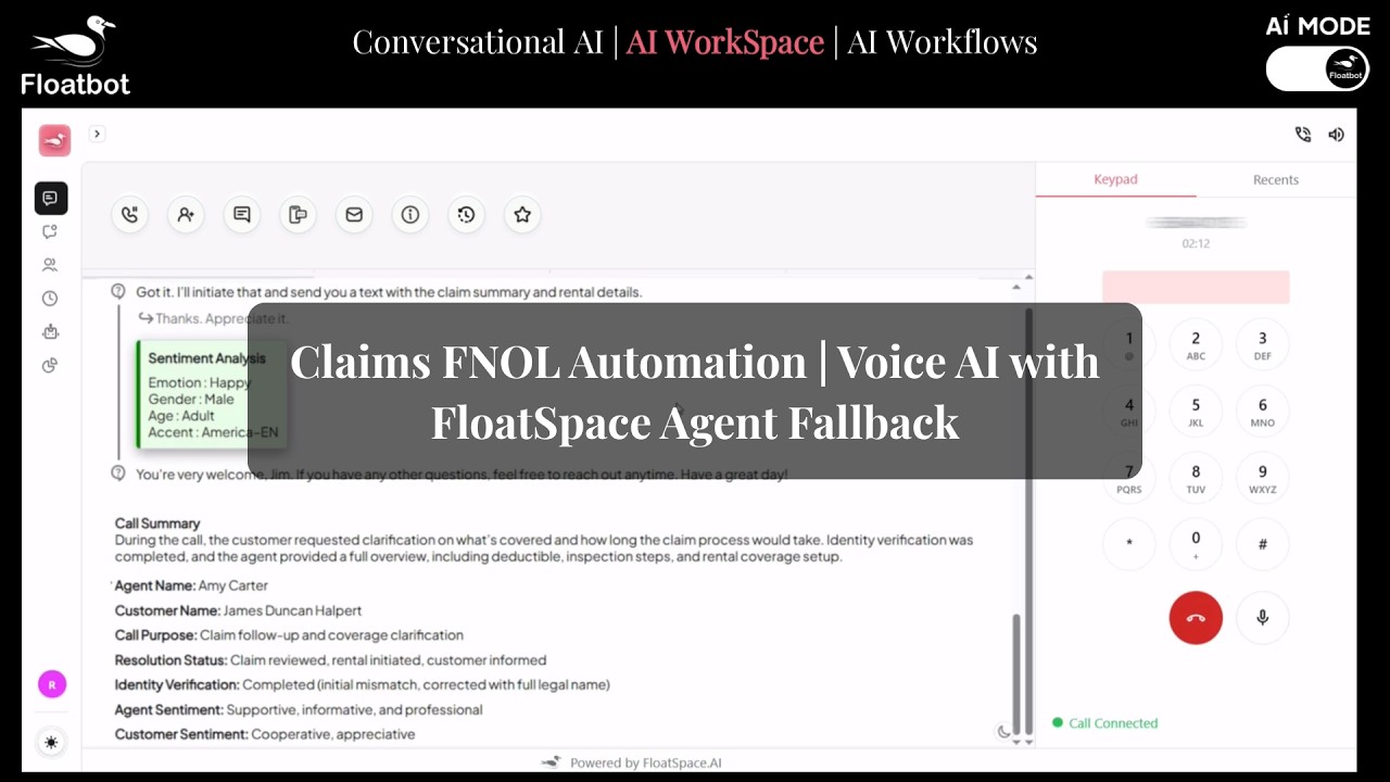 Claims FNOL Automation with Voice AI | Fallback to FloatSpace