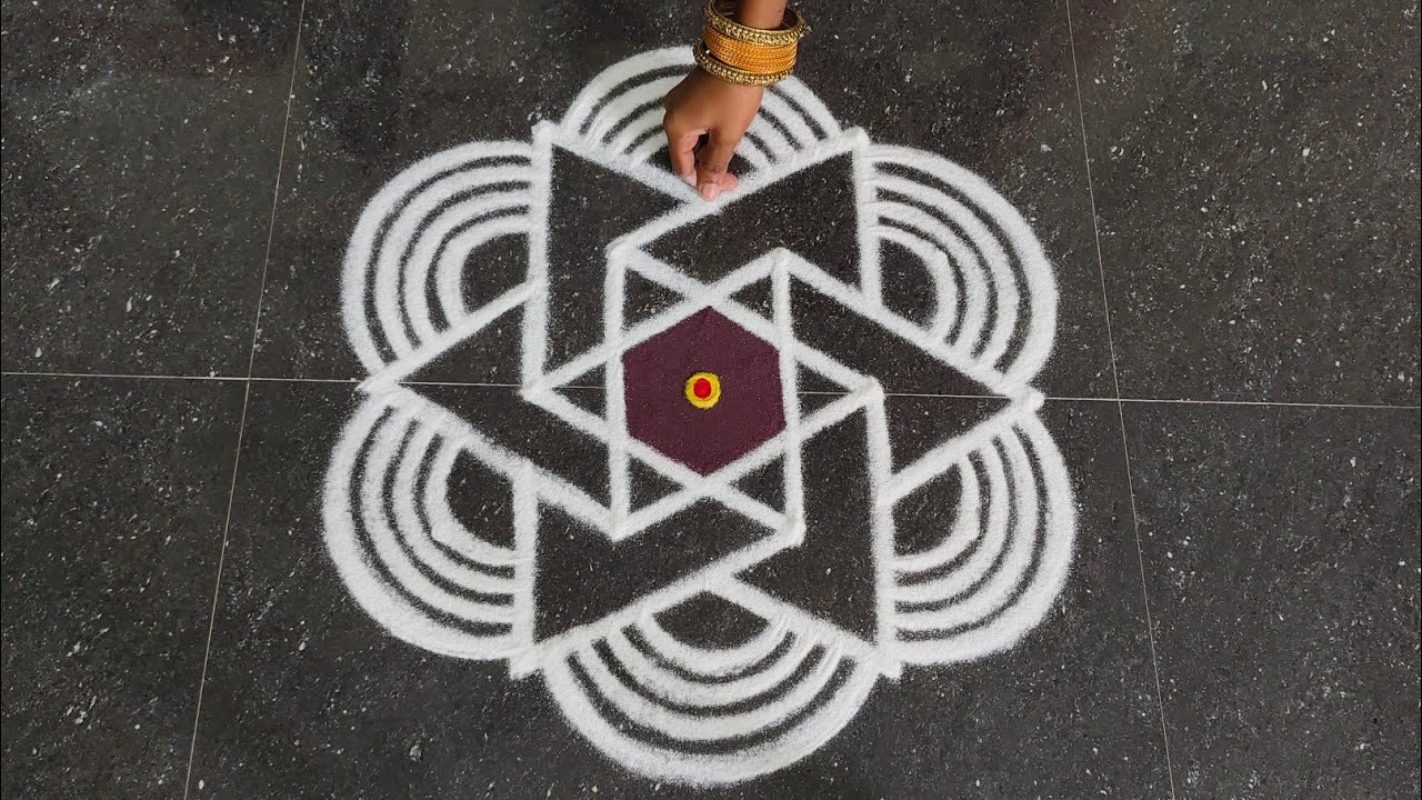 Margazhi madham special kolam | 5*3 Easy Padi kolam design | Dhanurmasam mugulu | Rangoli Kolangal