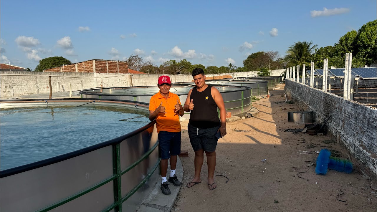 Pessoal veja que rapidez amanhã peixes nos tanque de alumínio.