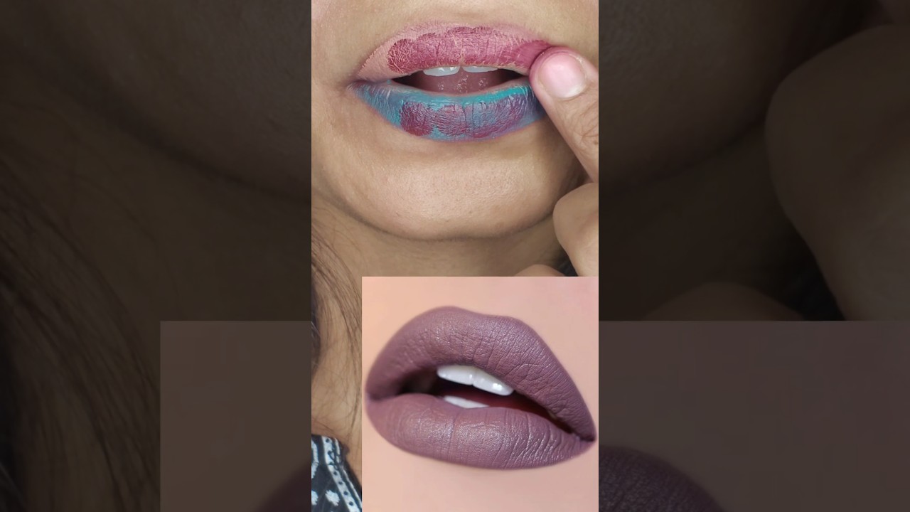 Teal + Brown + Nude = Lipstick ya fashion experiment? 🔥💄 #lipcombo #makeuphacks #shorts #youtube