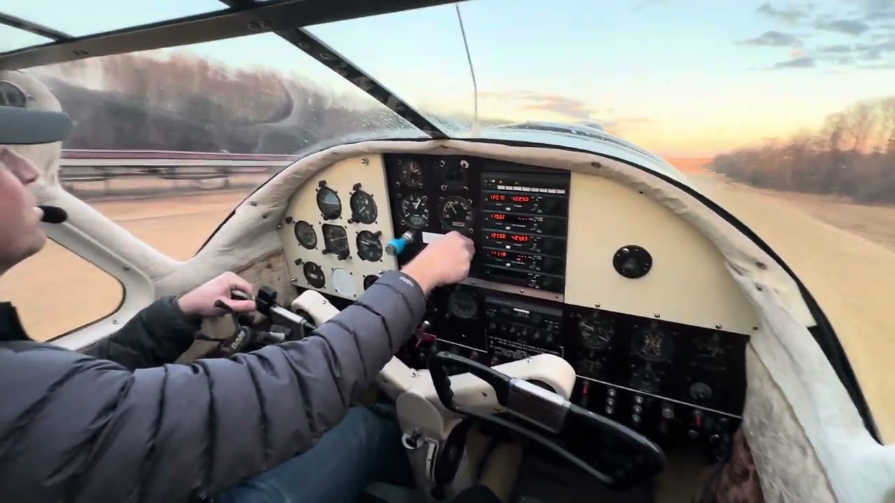 Cessna 195 take off