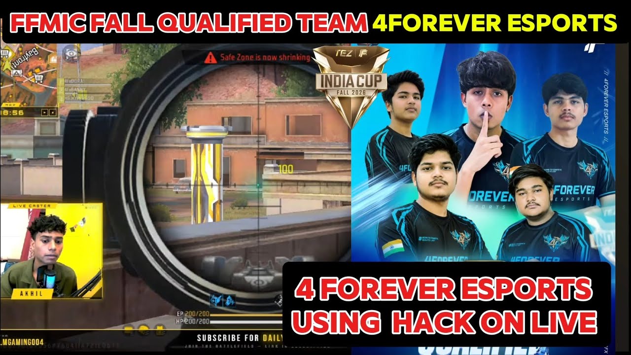FFMIC FALL QUALIFIED TEAM 4FOREVER ESPORTS USING HACK IN LIVE