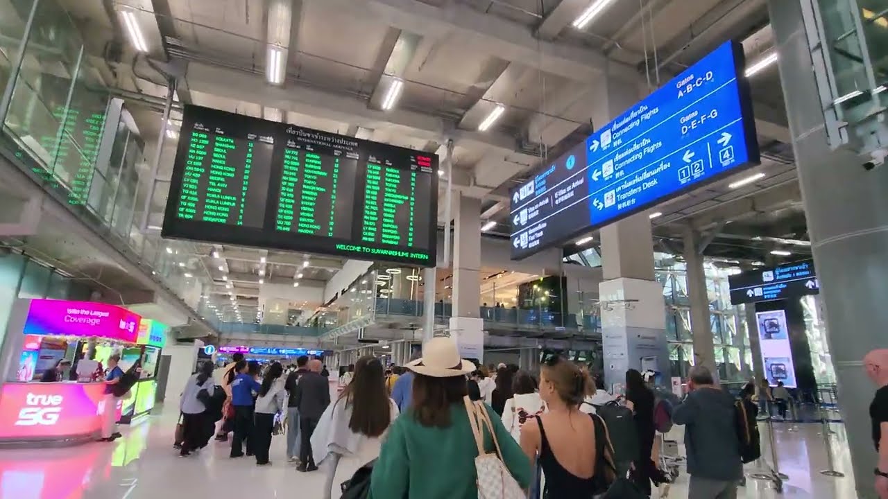 Malaysia Airlines Disembarkation Immigration Suvarnabhumi International Airport BKK Bangkok Thailand