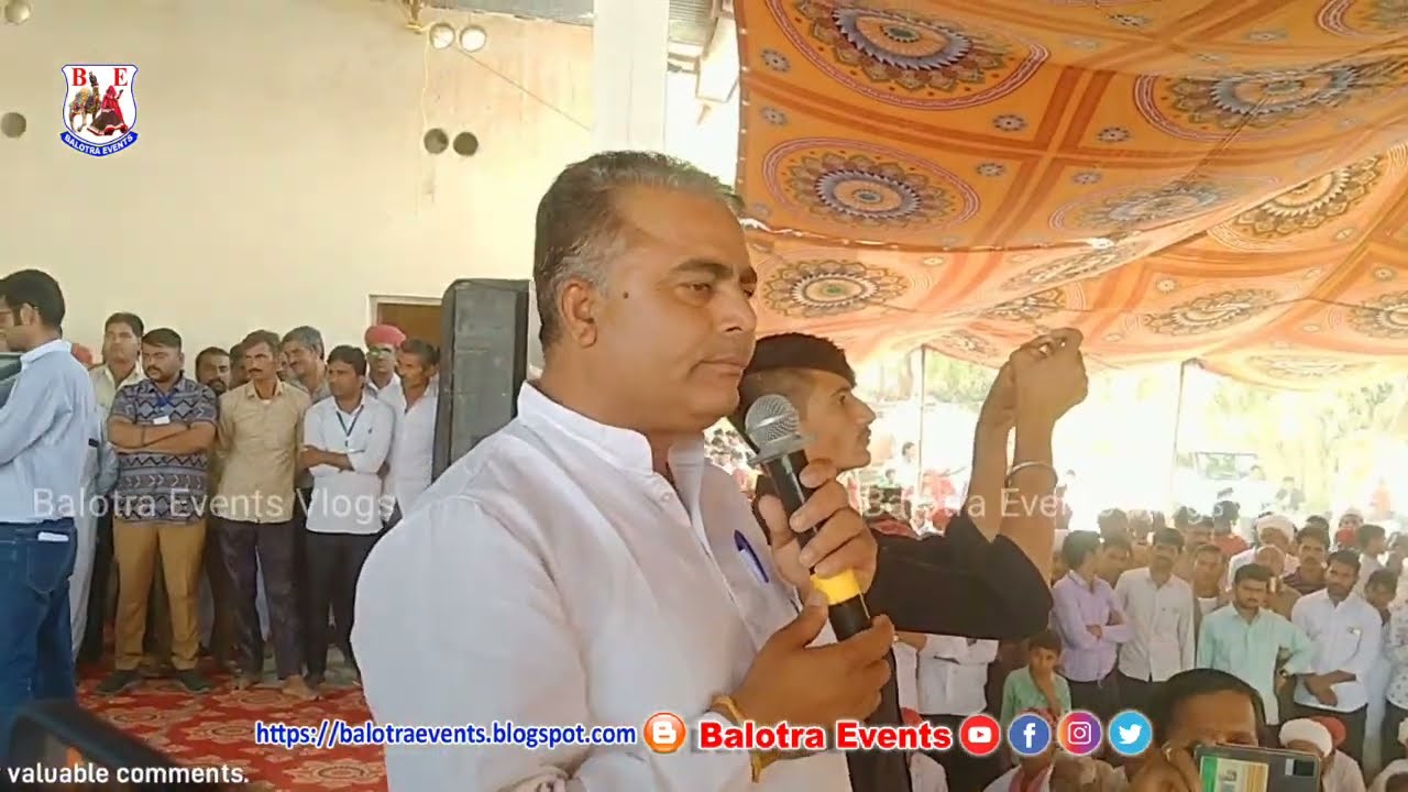 🎤 MLA मदन प्रजापत| Madan Prajapat Speech |Pachpadra MLA | कनाना गेर मेला Balotra 🛕🎊