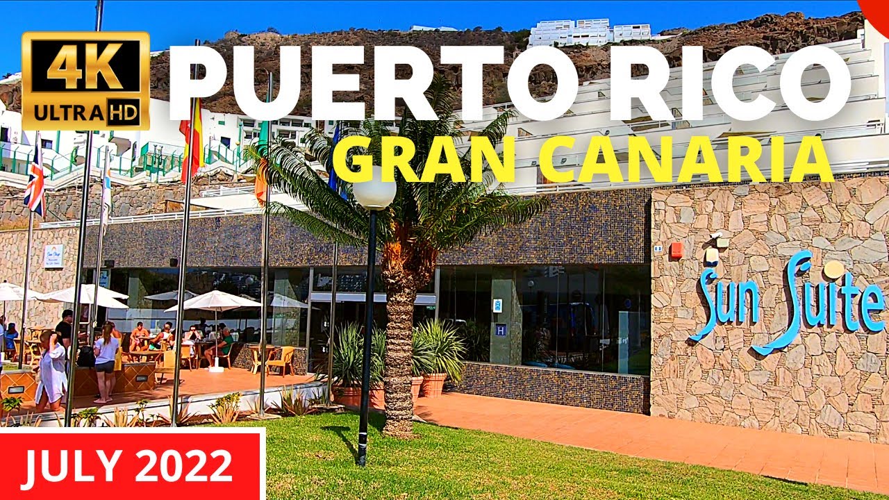PUERTO RICO Gran Canaria July 2022 🔴 Terrazamar Sunsuites & Heliomar Apartments to Shopping Center
