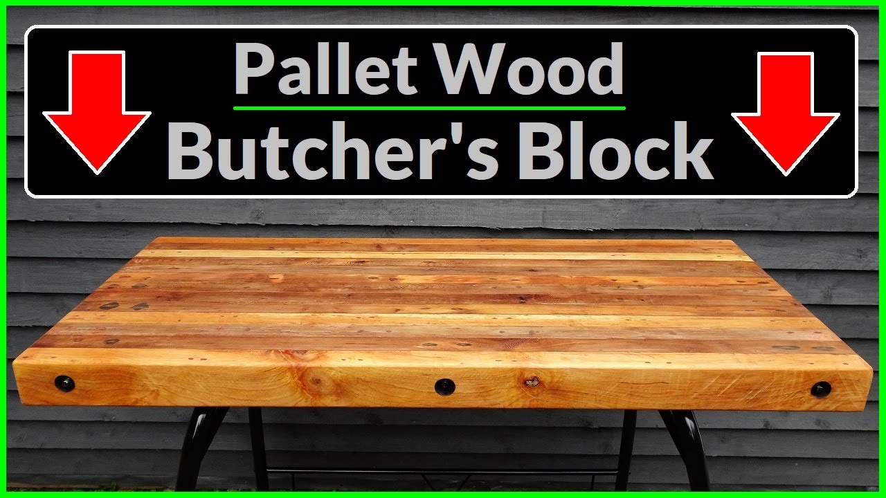 How to Make a Butcher's Block Table Top from Pallet Wood