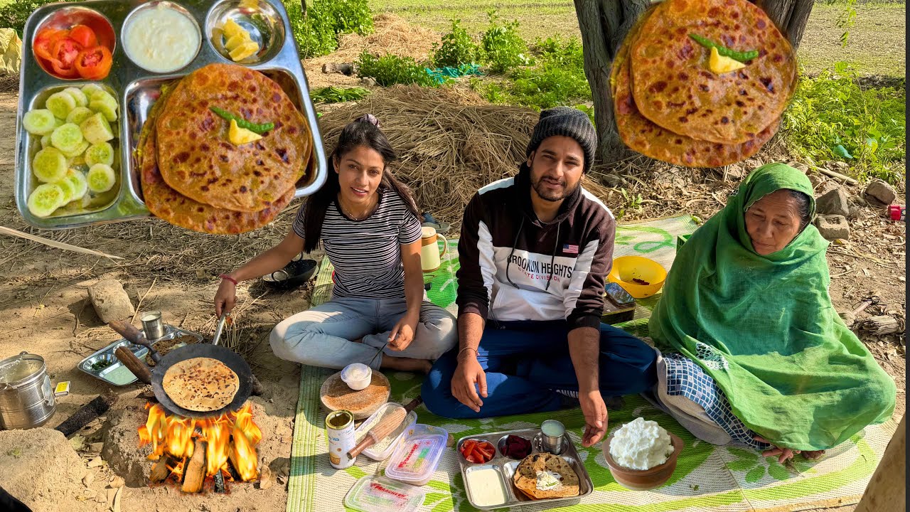 Приготовление мули прантхи на моторе🏝️😋❤️ Рецепт на открытом воздухе