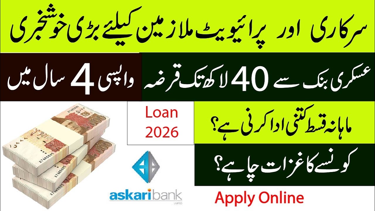 Askari Bank Personal Loan 2026 | Salary Person, Govt & Private Employee Loan Scheme