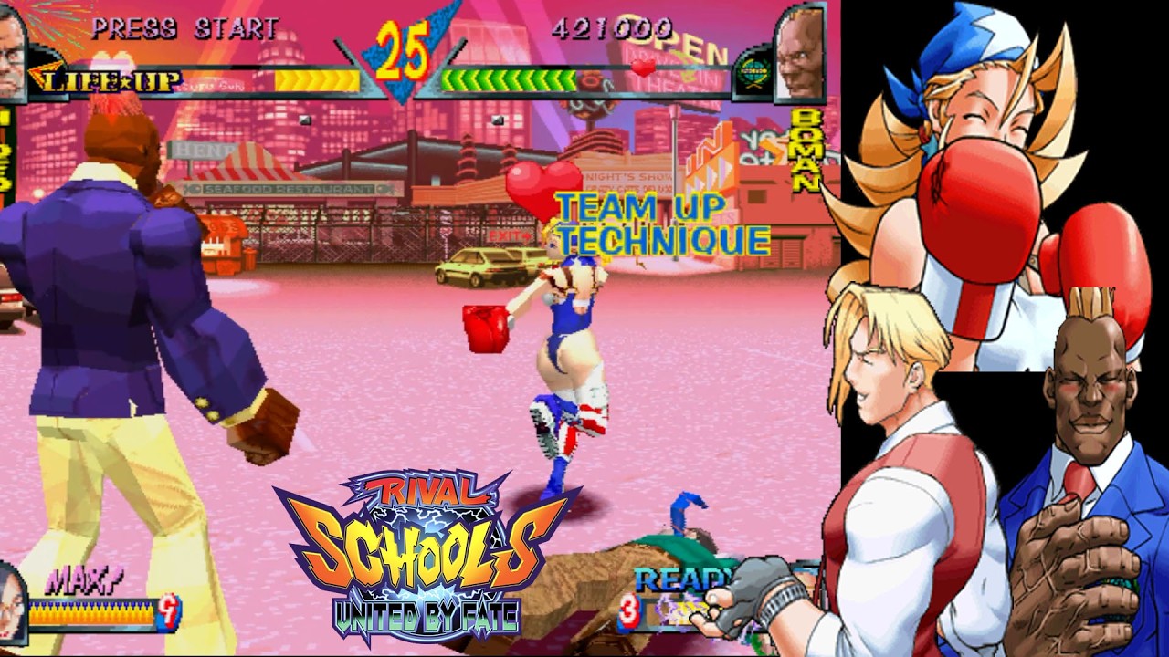 Rival Schools (Arcade) - Justice high school full story (Boman)