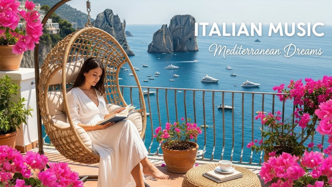 🎶 Italian Vibes & Mediterranean Music 🎶 2 Hours Lake Como Relaxation & Scenic Amalfi Coast