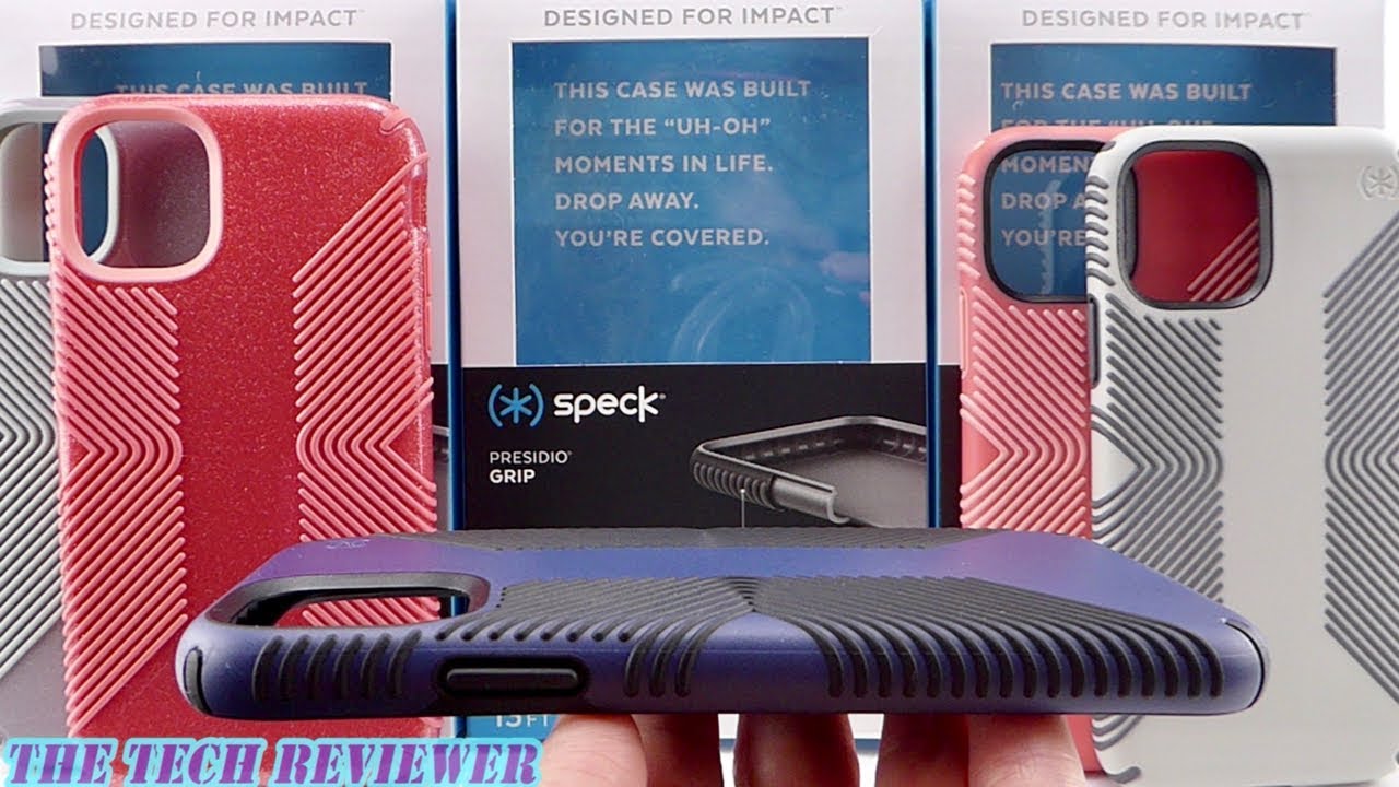 Speck Presidio Grip & Grip+Glitter: Now with 13 Ft Drop Protection & Microban for iPhone 11/11 Pro!