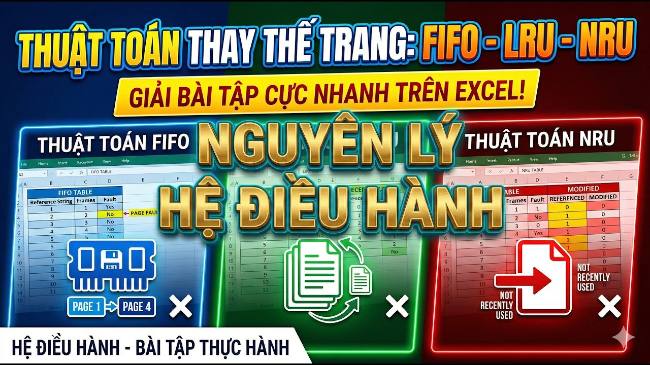 Hệ Điều Hành, Thuật Toán Thay Thế Trang FIFO, LRU, NRU