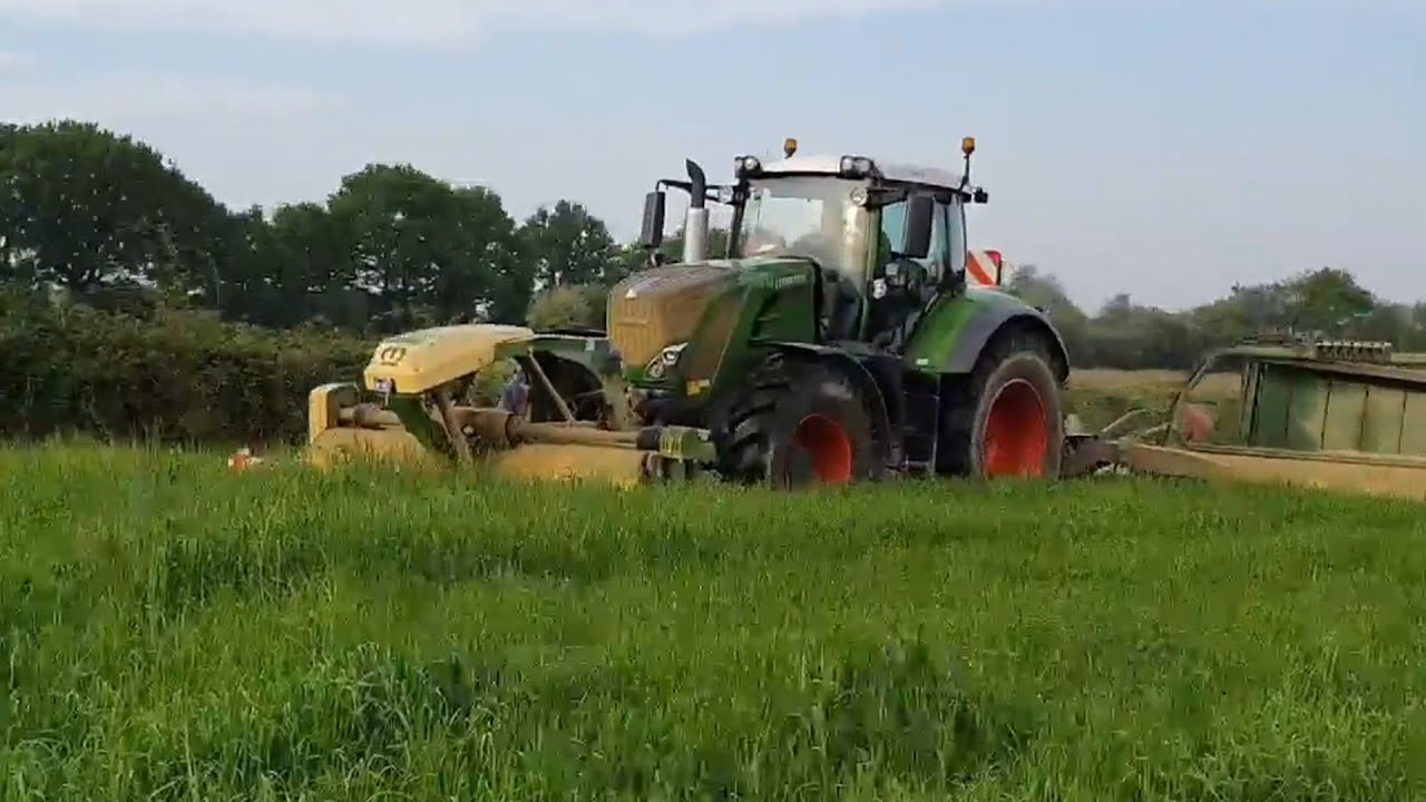 Fauchage 2020 Eta Maumissard Fendt 828 avec faucheuse krone 10,3 m + petit imprévu