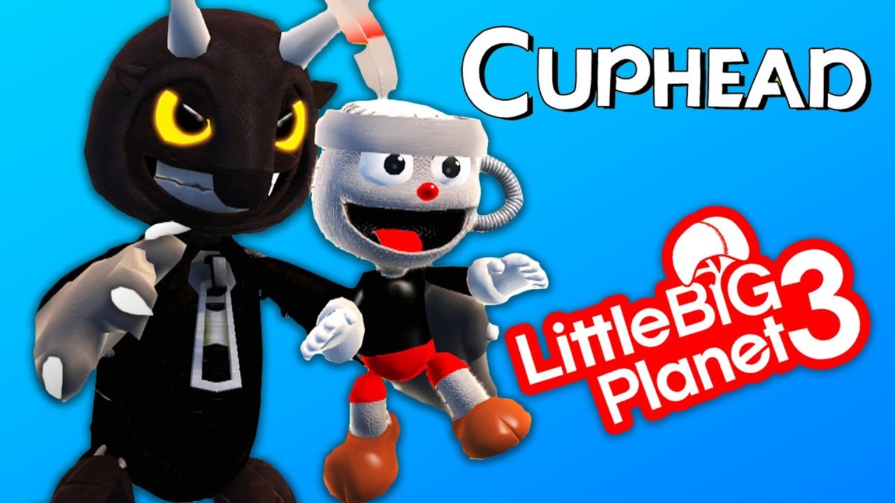 LittleBigPlanet 3 - CUPHEAD Pack Costumes and Items (Fan Made) - Playstation 4 Gameplay