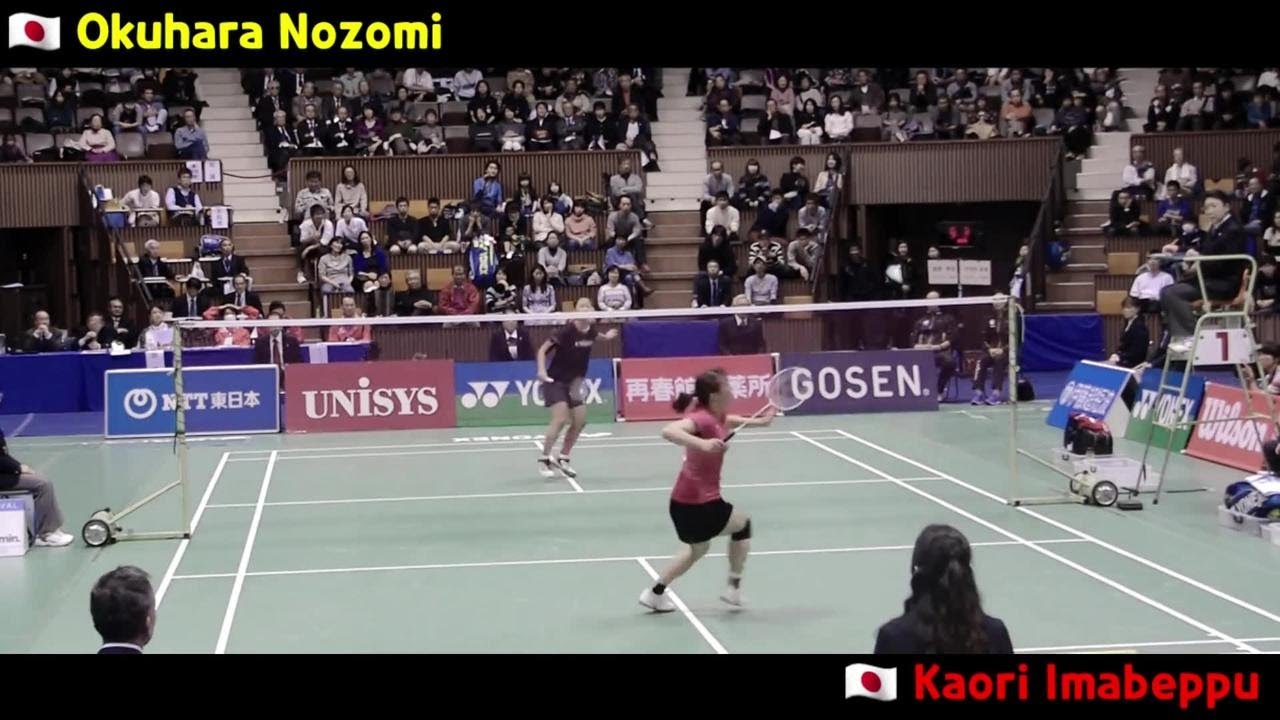 低视角（奥原希望 vs 今別府香里）日本女单 羽毛球比赛外录现场 女单 女子单打 羽毛球比赛 体育运动