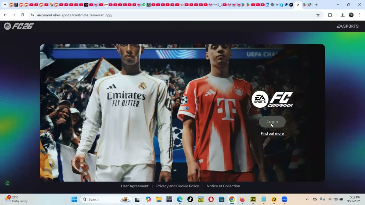 Приложение-компаньон EA Sports FC 26 — Как создать учетную запись и войти в систему?