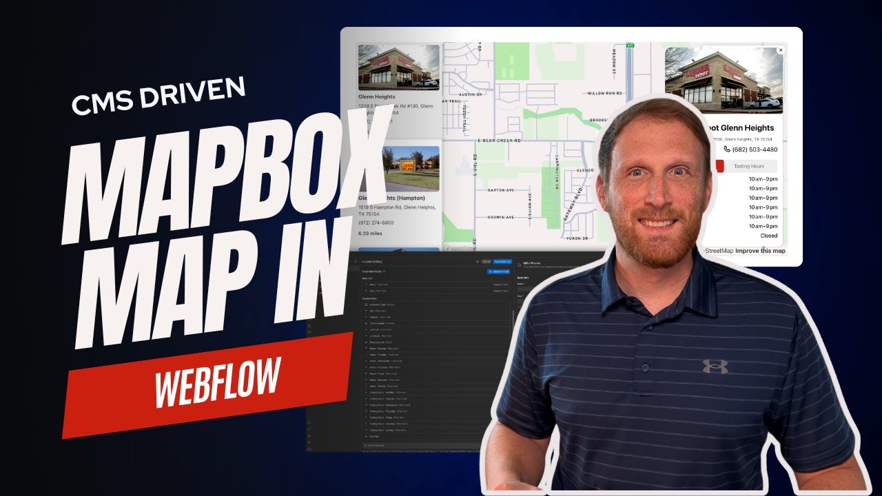 How to add a Map in Webflow: Add A Mapbox Map To A Webflow Project With CMS Integration!