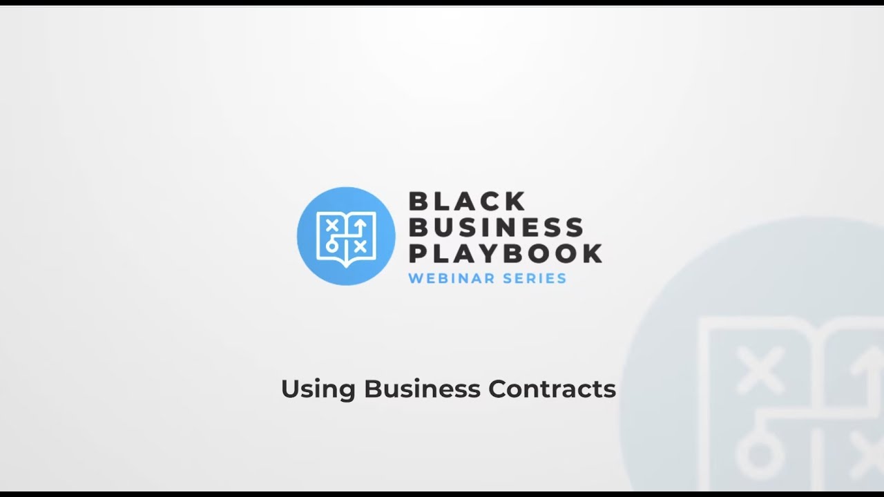 Black Business Playbook Webinar Series: How to Avoid Contract Pitfalls