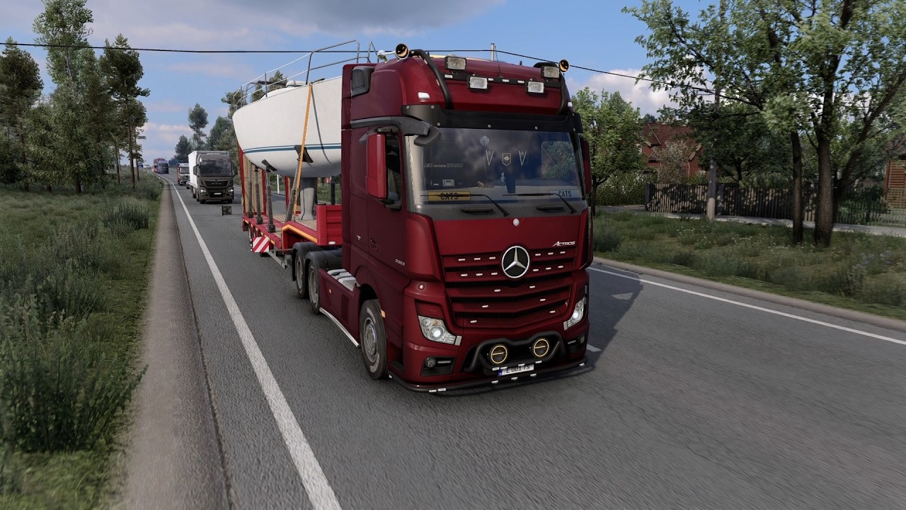 ETS2 | Mercedes New Actros 3363 | Путешествие из Латвии в Польшу | Trip from Latvia to Poland