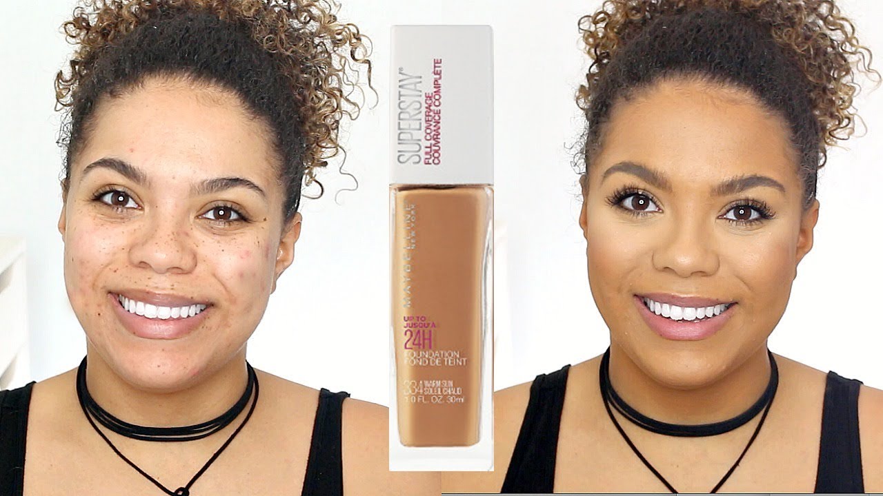 Maybelline SuperStay Foundation Review + Wear Test (oily/scarring) samantha jane