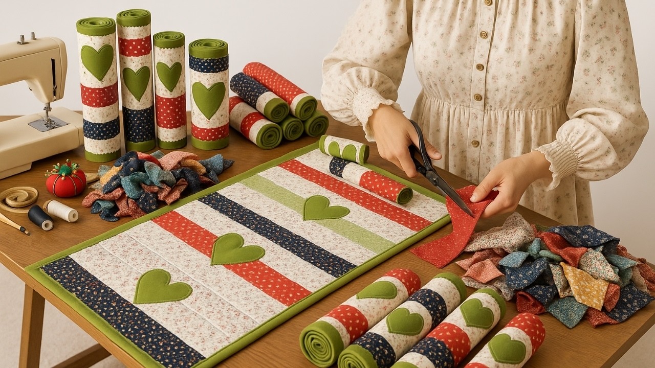 DIY Patchwork Rug From Old Fabric Pieces – So Easy and Beautiful!