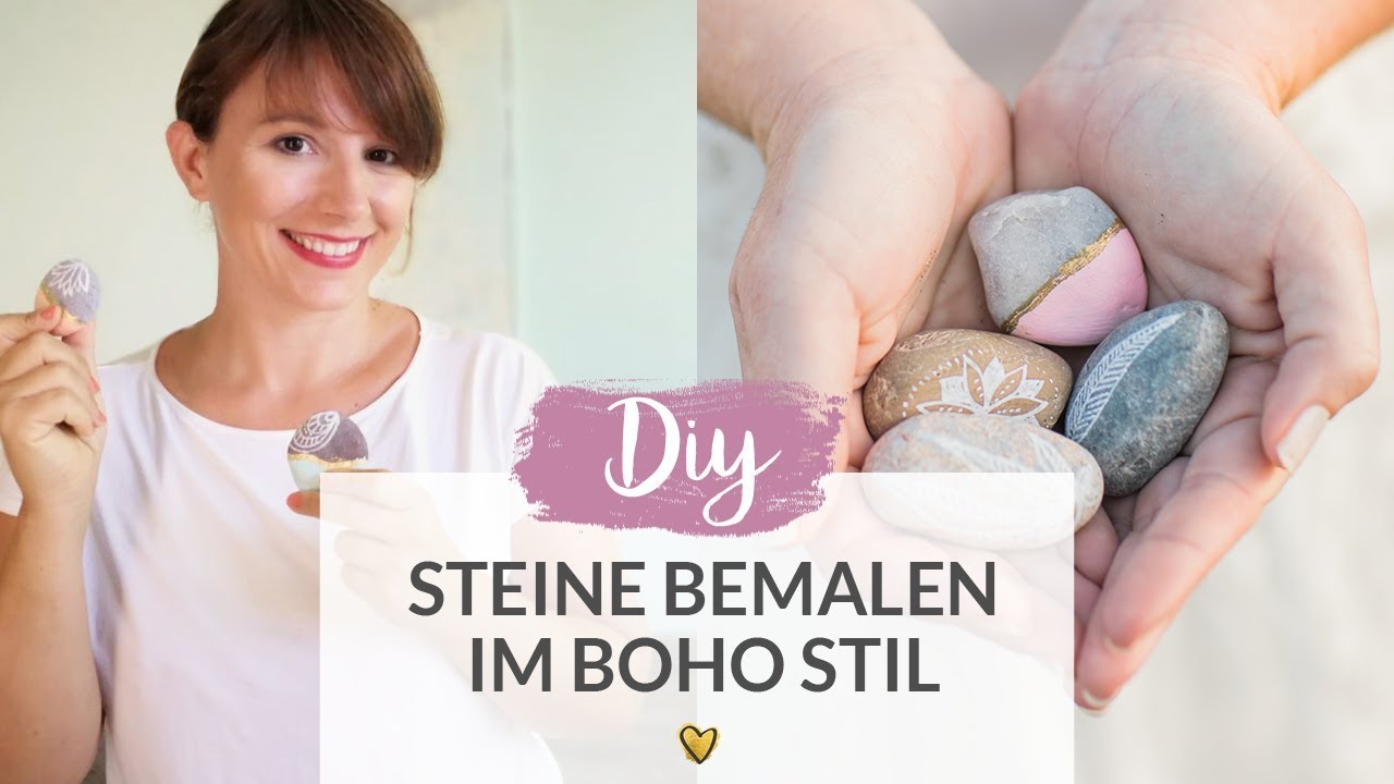 DIY Boho Steine bemalen | Painted rocks | PaintedStones | Pebble Art