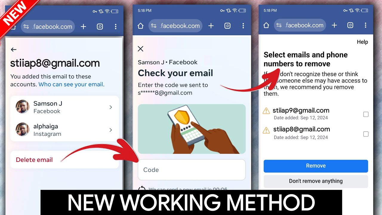 How to Remove Gmail from Facebook Check Your Email Problem 2025 | Facebook Gmail Remove Problem