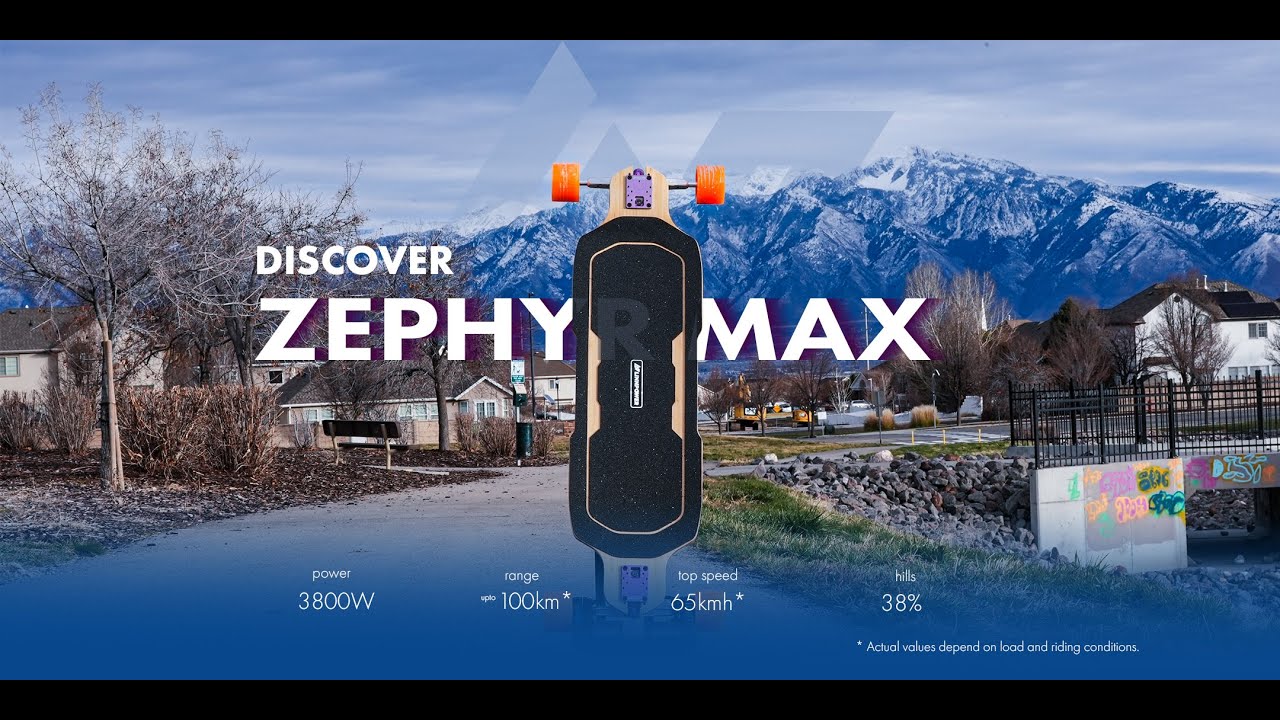 ZEPHYR MAX 2in1 electric longboard specs