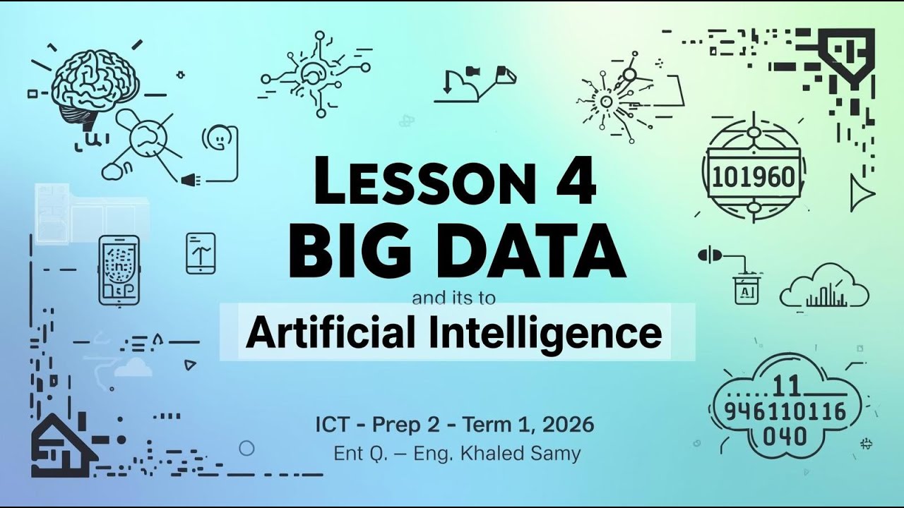 Big Data and Its Relationship to Artificial Intelligence - Prep 2 - LESSON 4 - ICT\الدرس الرابع|2026