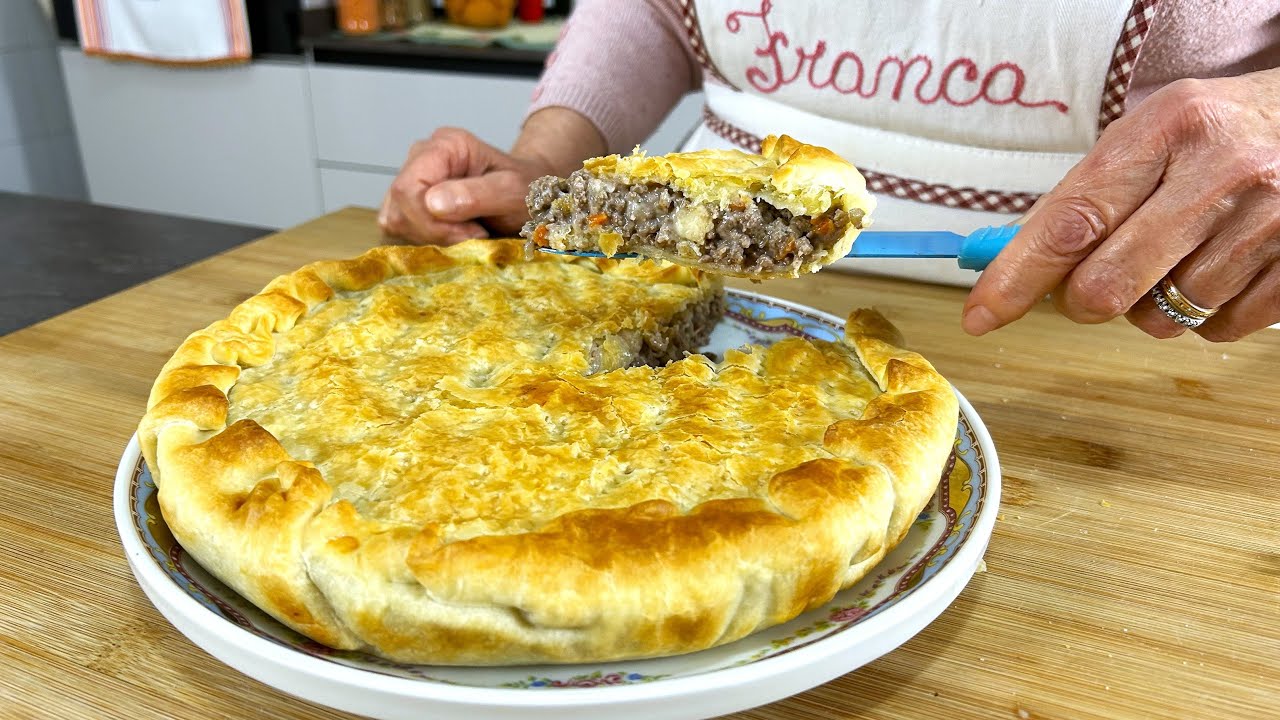Решите вечер этим замечательным рецептом 😍 Пирог с мясом