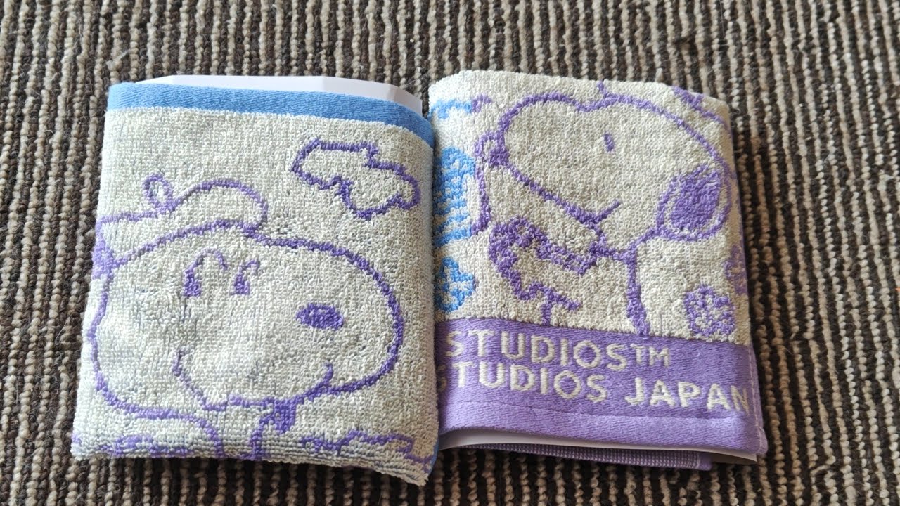 スヌーピーグッズ紹介　日本生命コラボハンドタオル2種　＃JAPAN＃SNOOPY＃ピーナッツ＃PEANUTS＃かわいい＃癒し＃ファッション＃コレクション