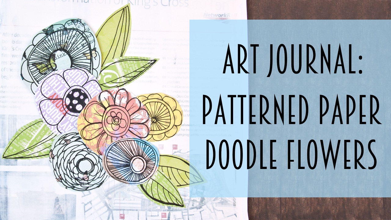 How To Make A Patterned Paper Flower Cluster Art Journal Page