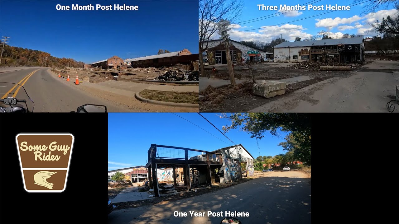 Asheville Post Helene: один год по сравнению с одним месяцем и тремя месяцами