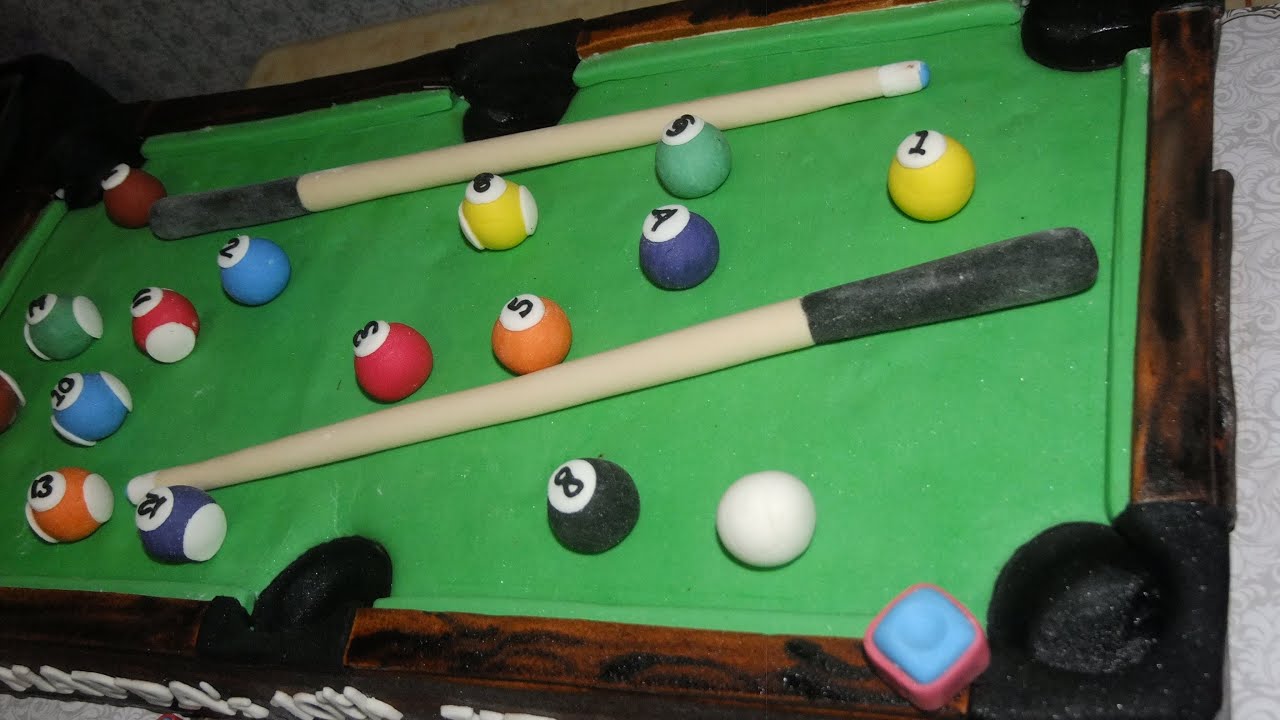 Playable billiard table cake(how to make)  Pt1